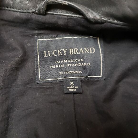 Lucky Brand 100% Lamb Leather Skin Jacket Size small - Picture 15 of 16